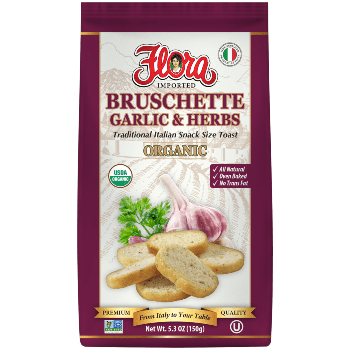 Flora Bruschette Mini Toast Garlic Herb